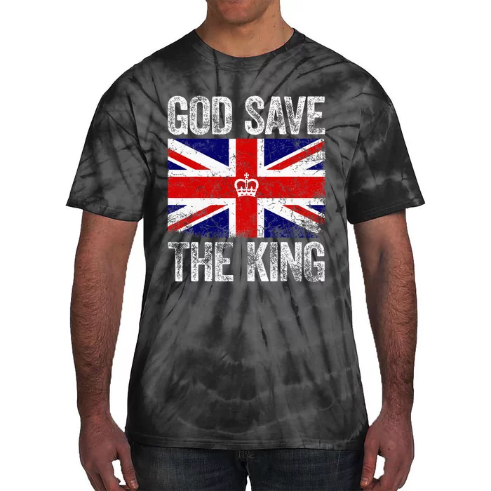 God Save The King Charles Iii. Uk Flag Top King Charles Tie-Dye T-Shirt