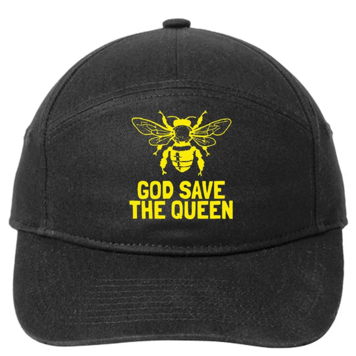 God Save The Queen Honey Bee Beekeeping Naturalist 7-Panel Snapback Hat