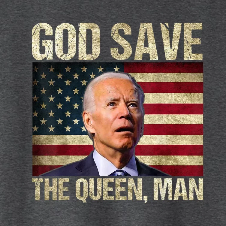 God Save The Queen Man Funny Joe Biden Women's Crop Top Tee