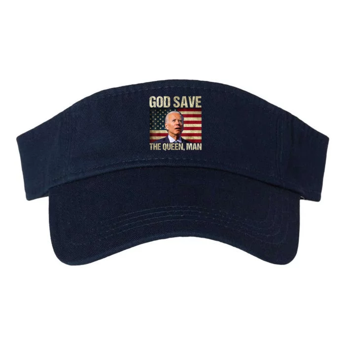 God Save The Queen Man Funny Joe Biden Valucap Bio-Washed Visor