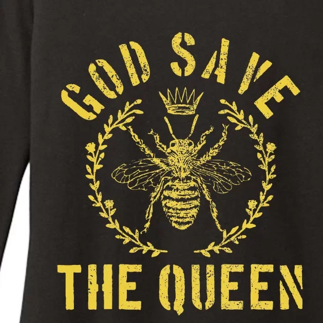 God Save The Queen Bee Queen Bee Womens CVC Long Sleeve Shirt