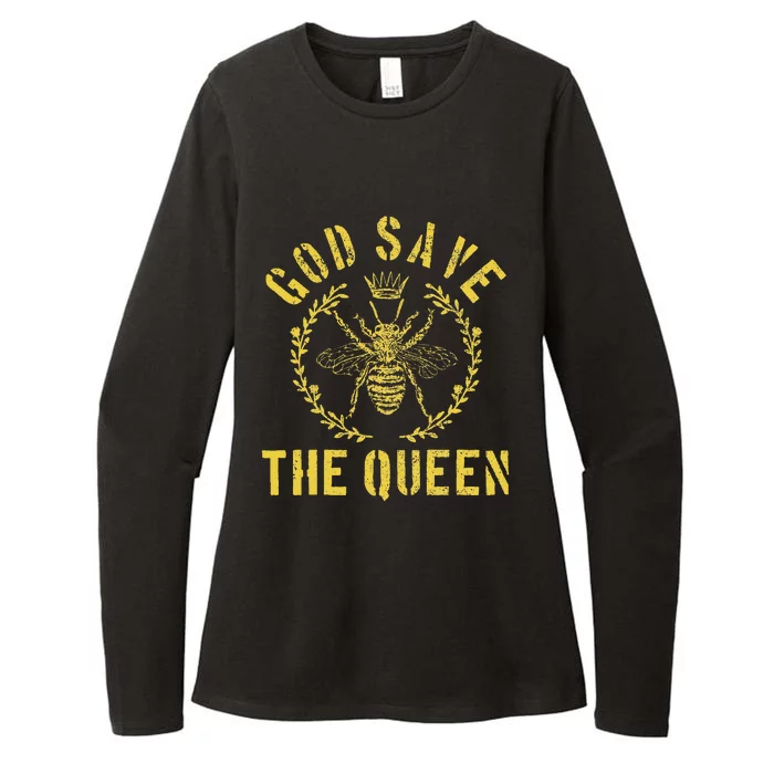 God Save The Queen Bee Queen Bee Womens CVC Long Sleeve Shirt