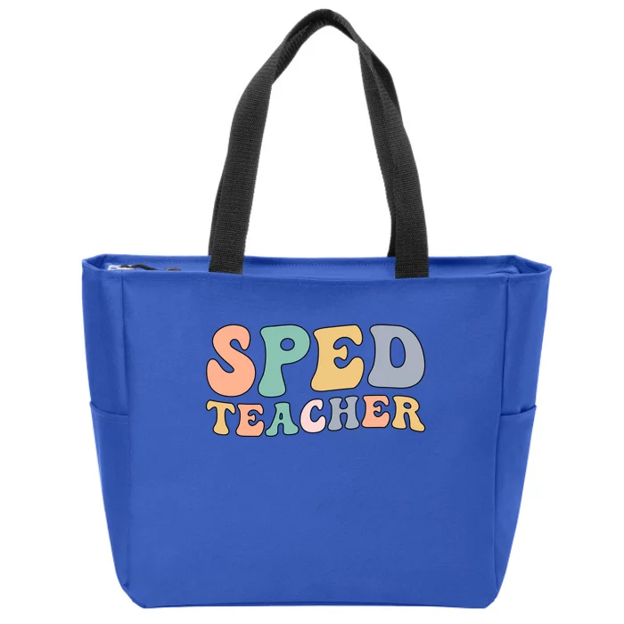 Groovy Sped Teacher Special Education Teacher Gift Zip Tote Bag