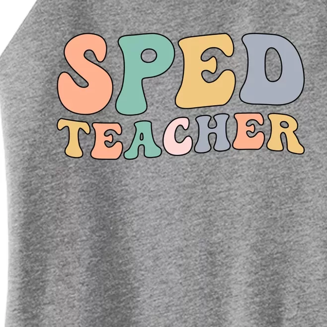 Groovy Sped Teacher Special Education Teacher Gift Women’s Perfect Tri Rocker Tank