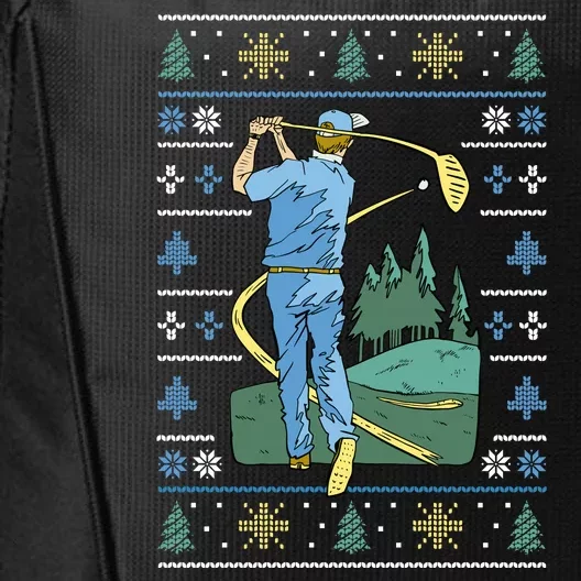 Golf Sport Ugly Christmas Sweater City Backpack