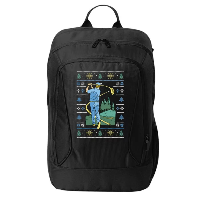 Golf Sport Ugly Christmas Sweater City Backpack