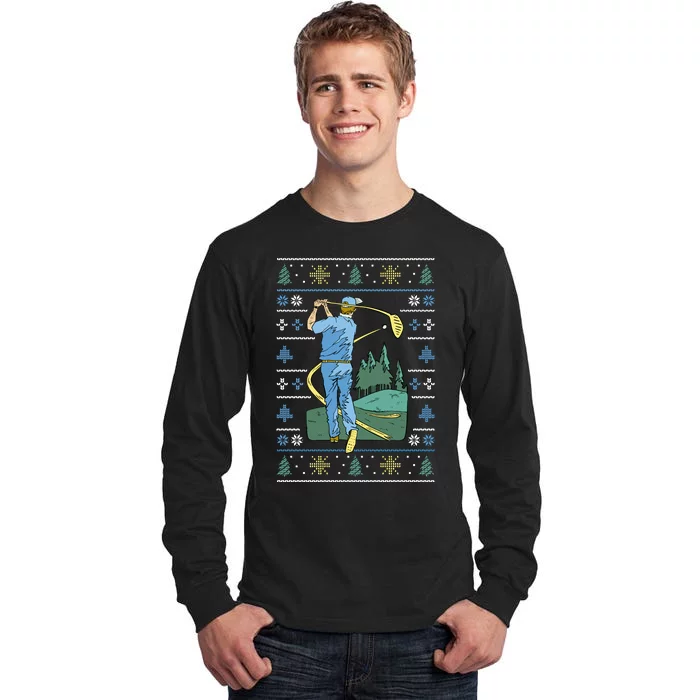 Golf Sport Ugly Christmas Sweater Tall Long Sleeve T-Shirt