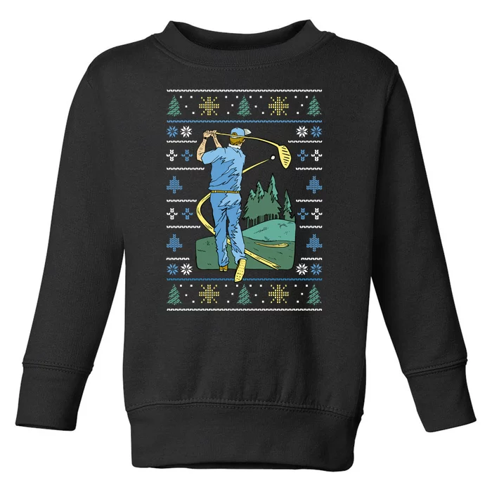 Golf Sport Ugly Christmas Sweater Toddler Sweatshirt