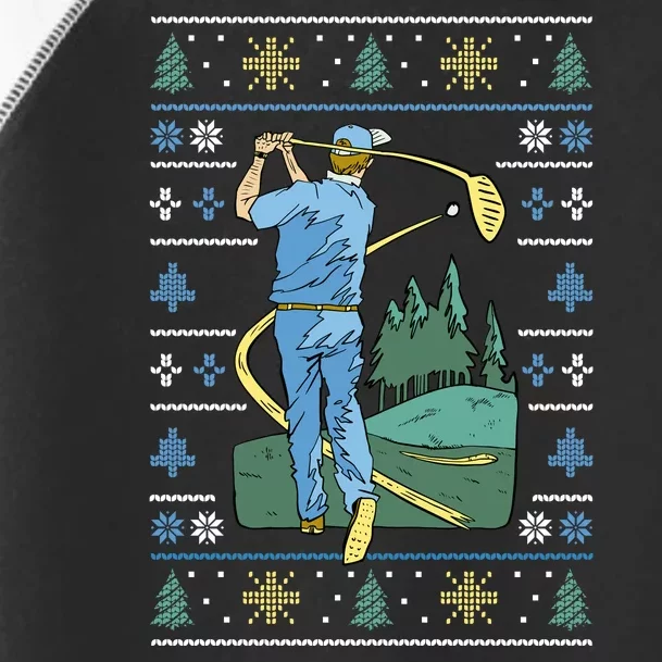 Golf Sport Ugly Christmas Sweater Toddler Fine Jersey T-Shirt