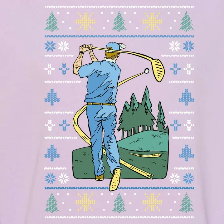 Golf Sport Ugly Christmas Sweater Garment-Dyed Sweatshirt