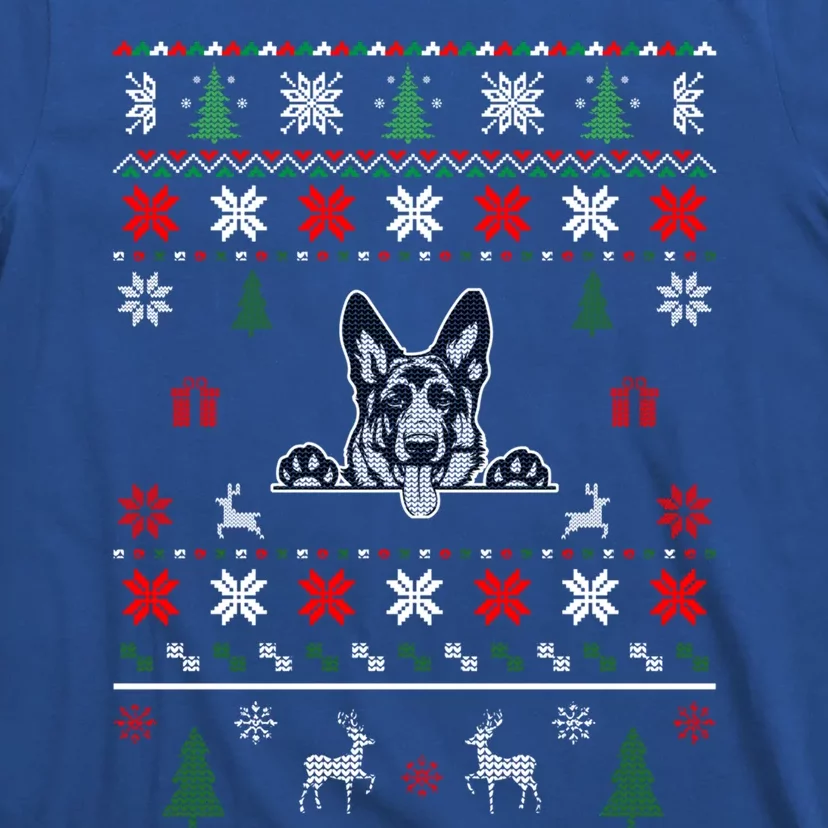 Ger Shepherd Ugly Christmas Dog Lover Gift T-Shirt