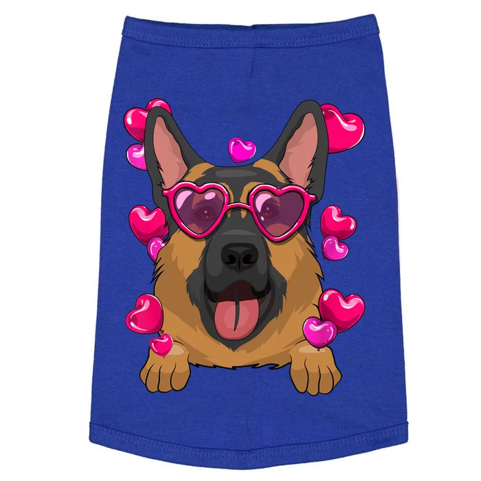 Ger Shepherd Valentines Day Heart Glasses Funny Dog Lover Funny Gift Doggie Tank