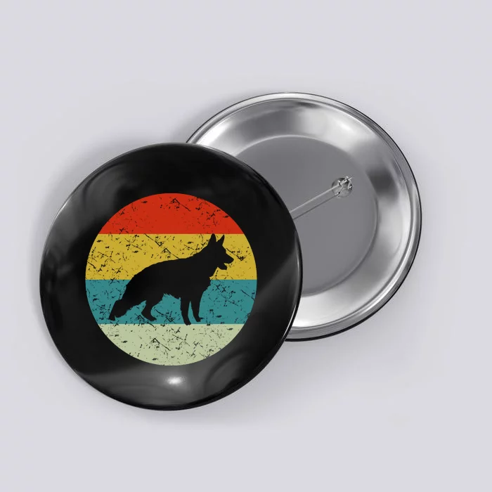 German Shepherd Vintage Dog 70s Button