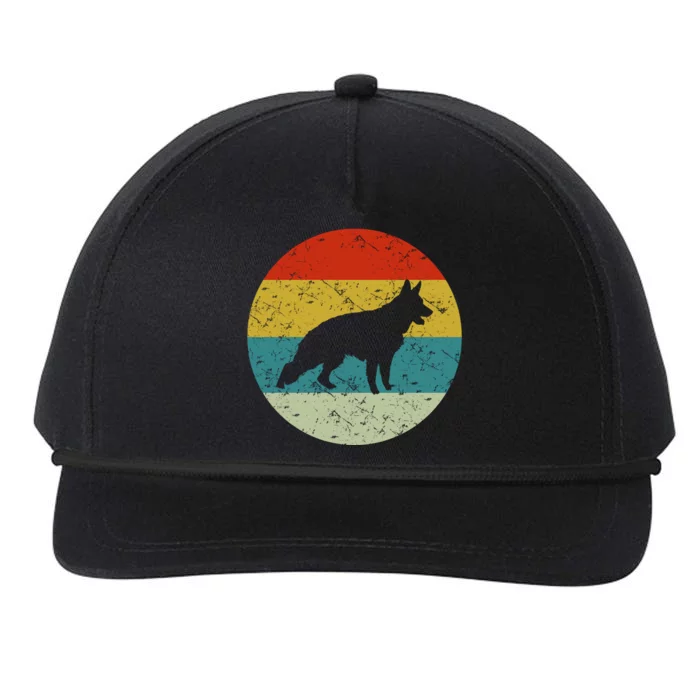 German Shepherd Vintage Dog 70s Snapback Five-Panel Rope Hat