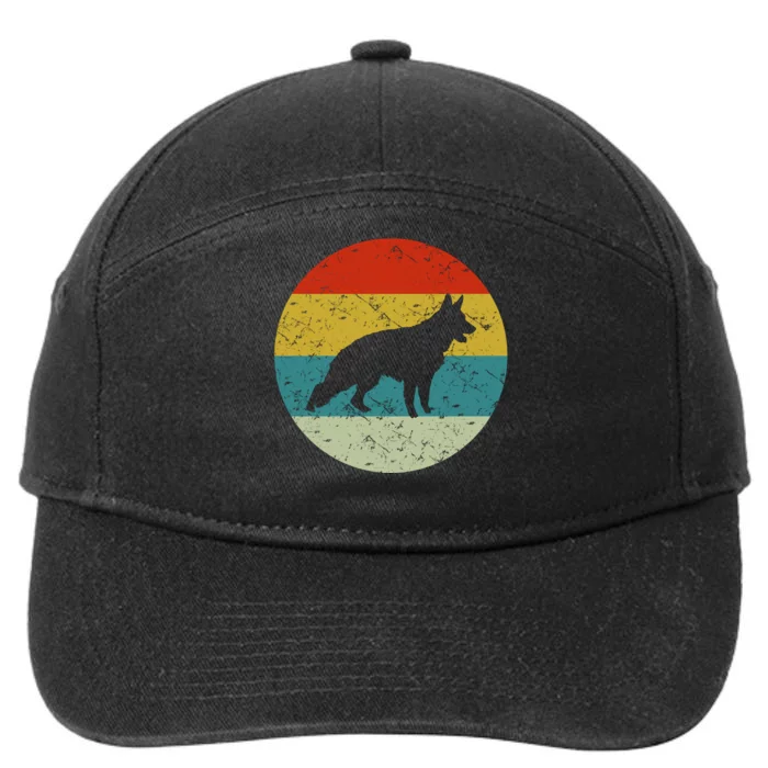 German Shepherd Vintage Dog 70s 7-Panel Snapback Hat