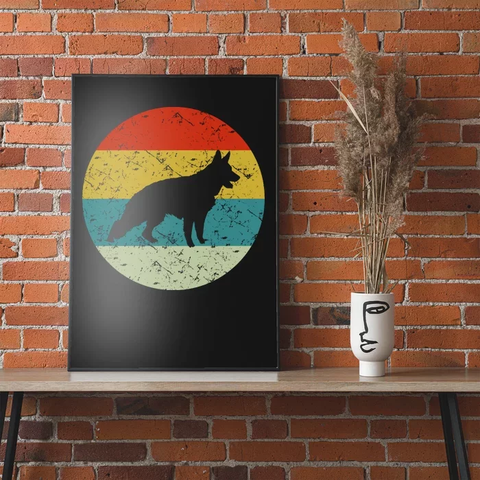 German Shepherd Vintage Dog 70s Poster