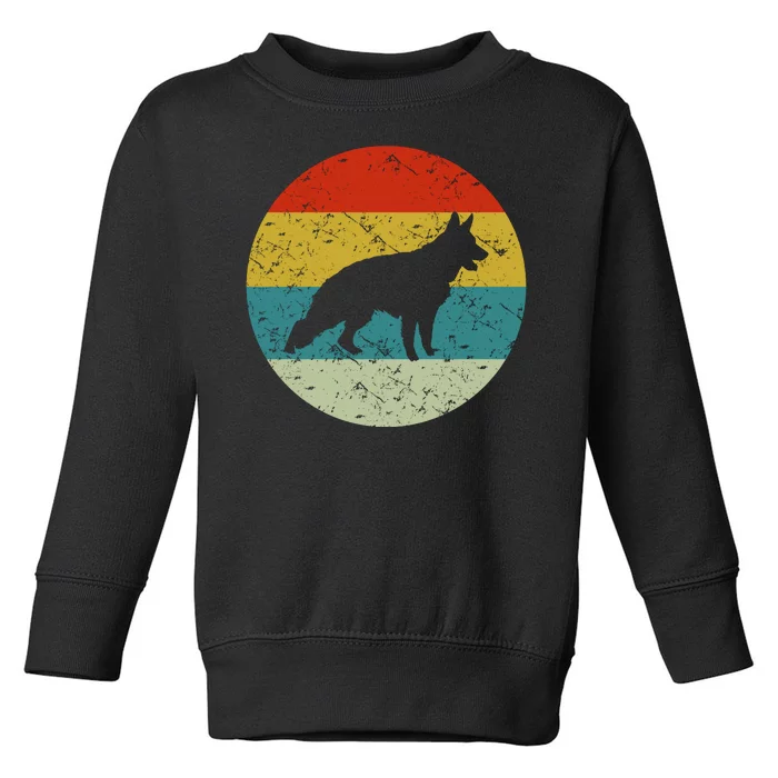 German Shepherd Vintage Dog 70s Toddler Sweatshirt