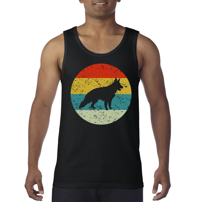 German Shepherd Vintage Dog 70s Tank Top