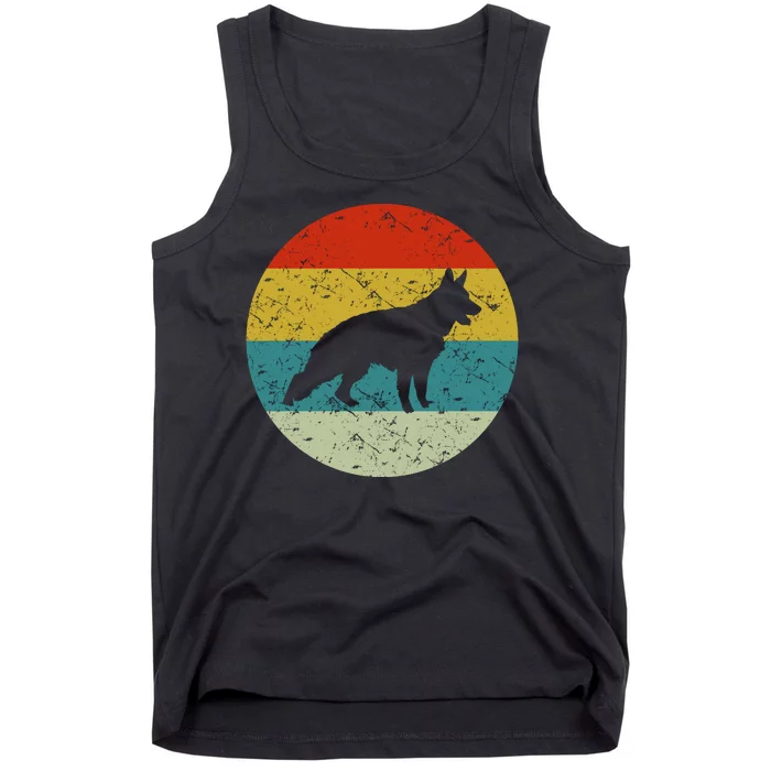 German Shepherd Vintage Dog 70s Tank Top