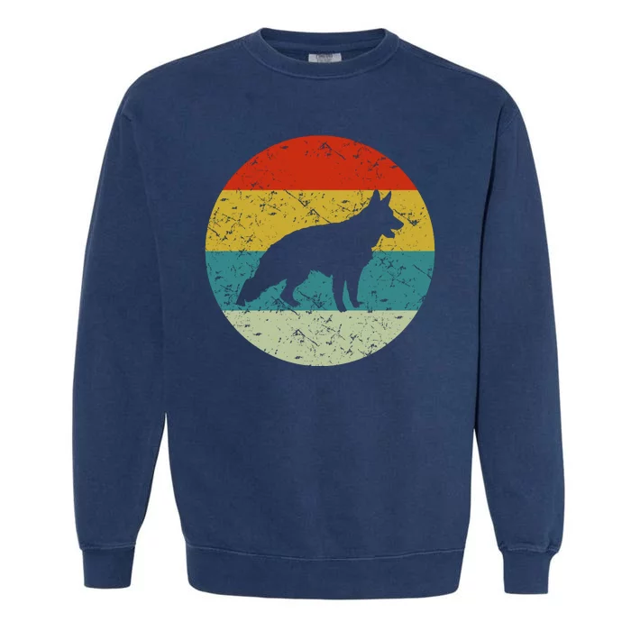 German Shepherd Vintage Dog 70s Garment-Dyed Sweatshirt