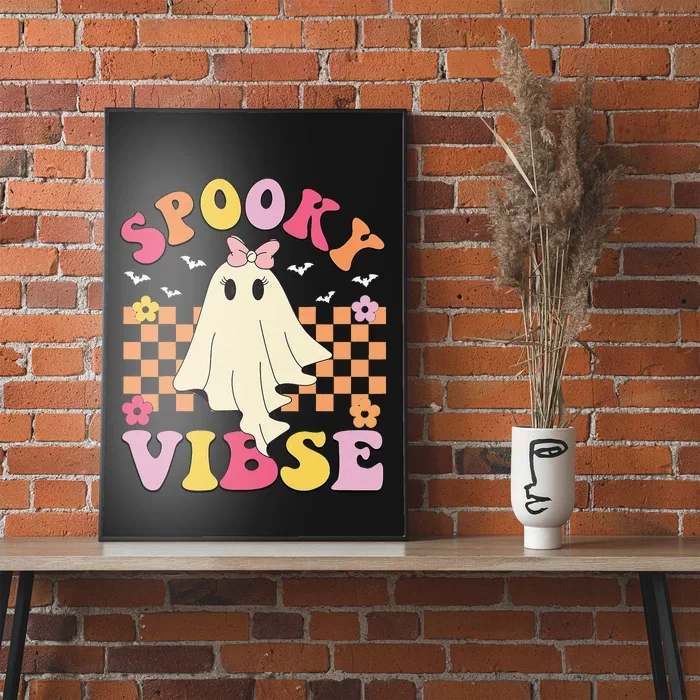 Groovy Spooky Vibes Halloween Ghost Spooky Season Poster