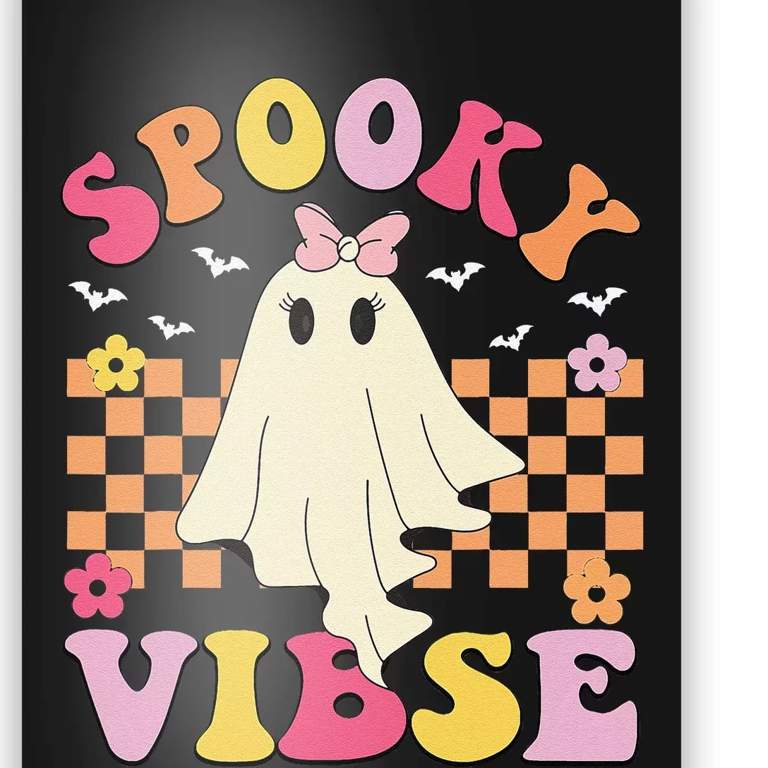 Groovy Spooky Vibes Halloween Ghost Spooky Season Poster