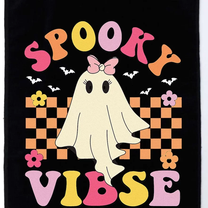 Groovy Spooky Vibes Halloween Ghost Spooky Season Platinum Collection Golf Towel