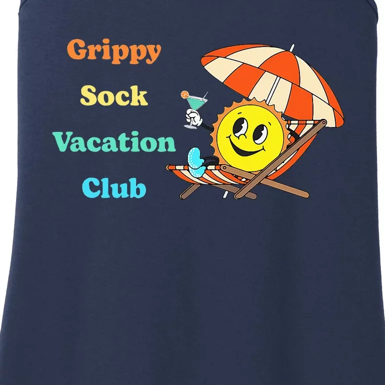 Grippy Sock Vacation Club Funny Apparel Ladies Essential Tank