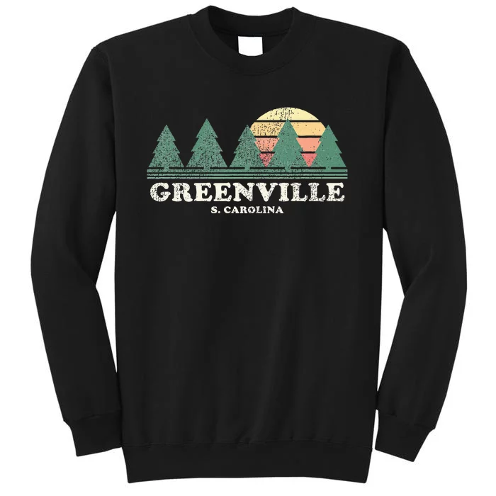 Greenville Sc Vintage Throwback Retro 70s Tall Sweatshirt