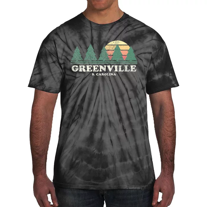 Greenville Sc Vintage Throwback Retro 70s Tie-Dye T-Shirt