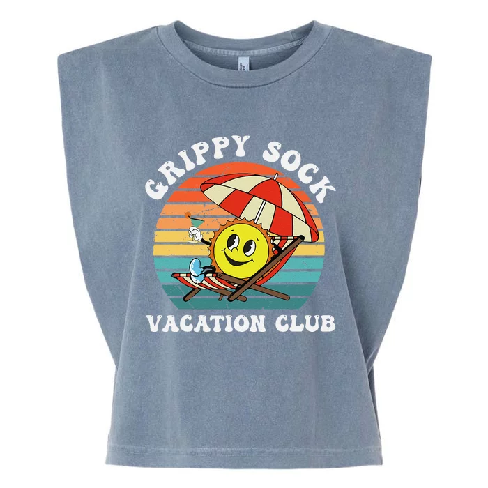 Grippy Sock Vacation Club Funny Garment-Dyed Women's Muscle Tee