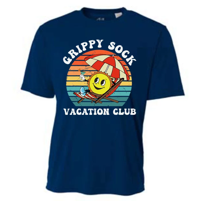 Grippy Sock Vacation Club Funny Cooling Performance Crew T-Shirt