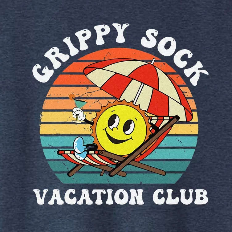 Grippy Sock Vacation Club Funny Women's Crop Top Tee