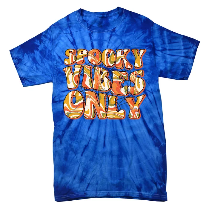 Groovy Spooky Vibes Only Retro Halloween Costume Gift Tie-Dye T-Shirt