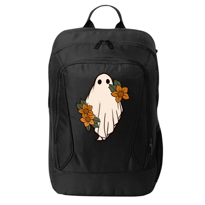 Ghost Sunflower Vintage Halloween City Backpack