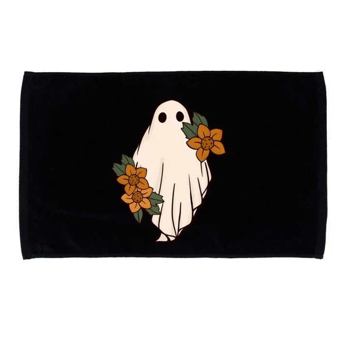 Ghost Sunflower Vintage Halloween Microfiber Hand Towel