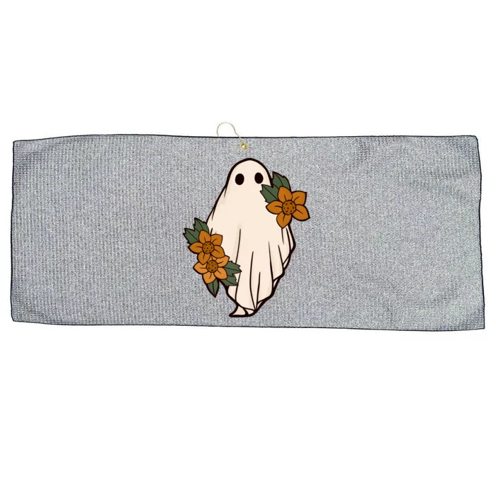 Ghost Sunflower Vintage Halloween Large Microfiber Waffle Golf Towel