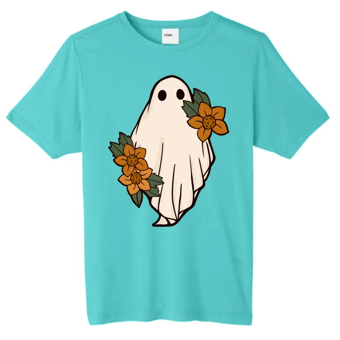 Ghost Sunflower Vintage Halloween ChromaSoft Performance T-Shirt