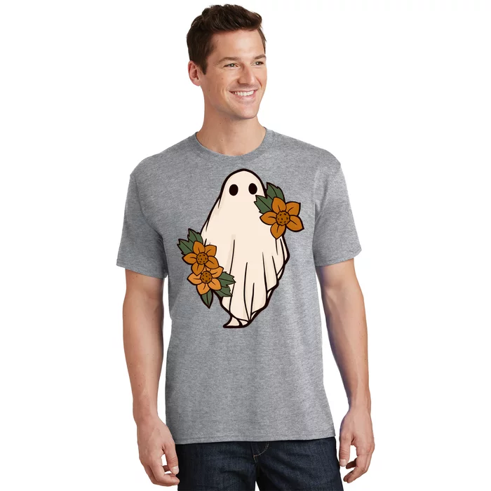 Ghost Sunflower Vintage Halloween T-Shirt