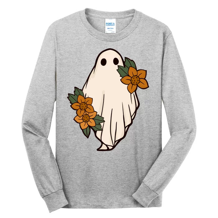 Ghost Sunflower Vintage Halloween Tall Long Sleeve T-Shirt