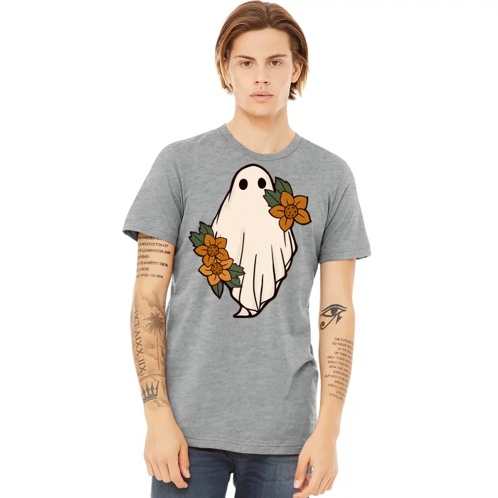 Ghost Sunflower Vintage Halloween Premium T-Shirt