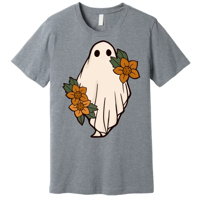 Ghost Sunflower Vintage Halloween Premium T-Shirt