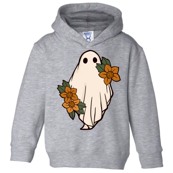 Ghost Sunflower Vintage Halloween Toddler Hoodie