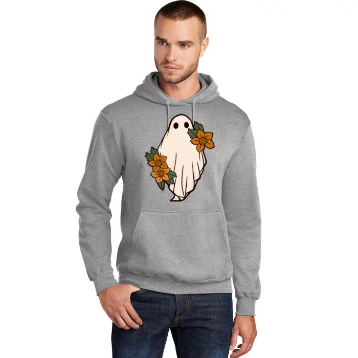 Ghost Sunflower Vintage Halloween Tall Hoodie