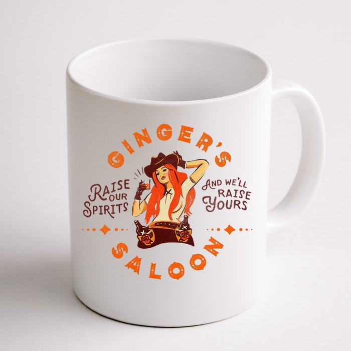 Gingers Saloon Vintage Whiskey Redhead Dive Bar Artist Gift Front & Back Coffee Mug