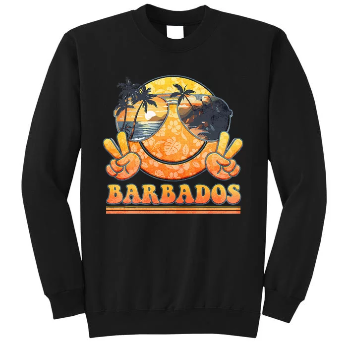 Groovy Summer Vacation Barbados Beach Tall Sweatshirt