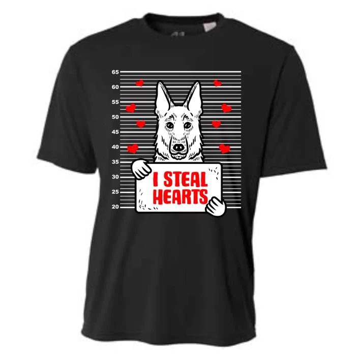 Ger Shepherd Valentines Day Dog Deutscher Schäferhund Gift Cooling Performance Crew T-Shirt