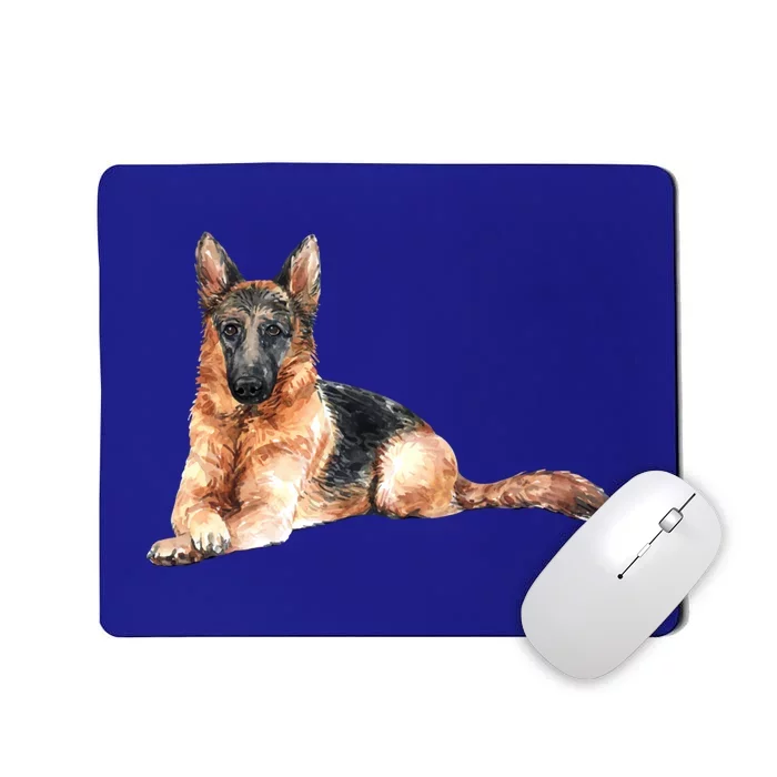 Ger Shepherd Watercolor For Dog Owners Gift Mousepad