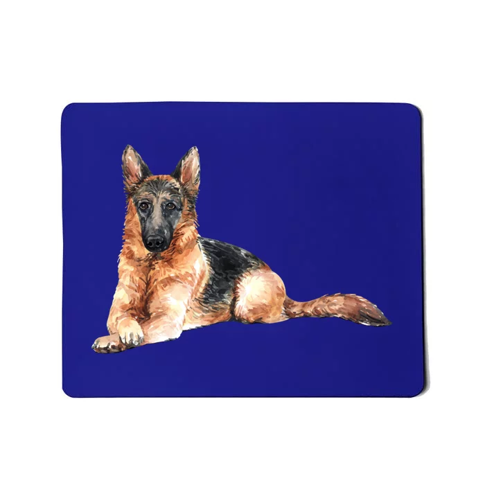 Ger Shepherd Watercolor For Dog Owners Gift Mousepad