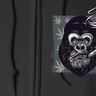 Gorilla Smoke Weed Full Zip Hoodie